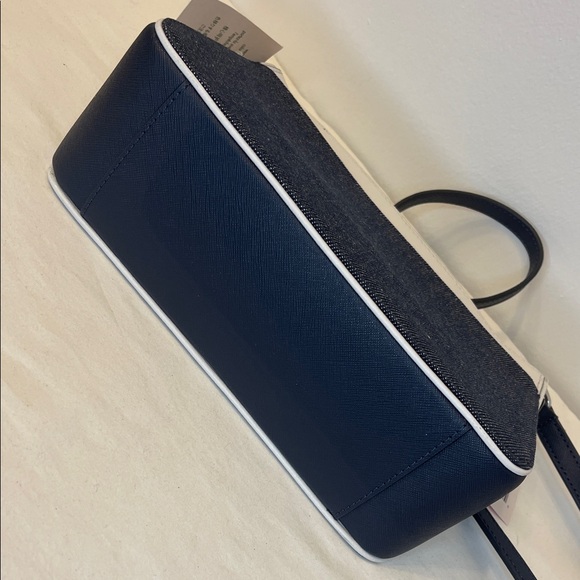Kate Spade Denim Cameron Blue White Colorblock Top Zip Crossbody NWT - Picture 3 of 12